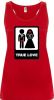 Camisetas despedida mujer de tirantes de despedida true love 100% algodón rojo para personalizar vista 1